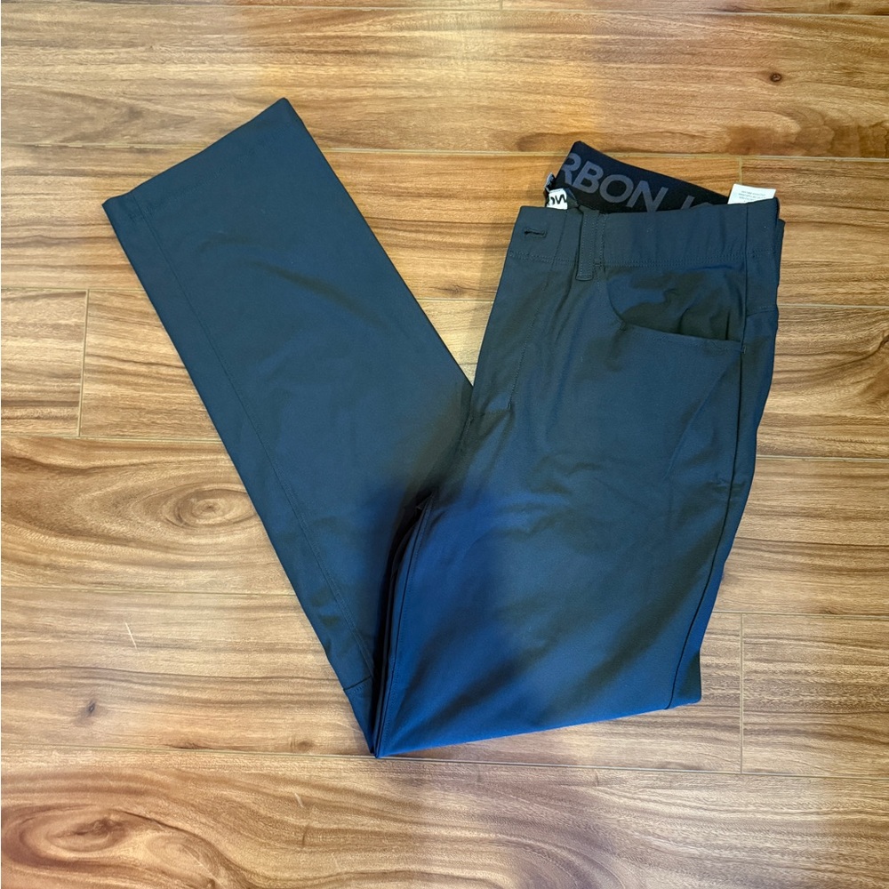 Dark Teal Chino Pants with Straight Leg Design